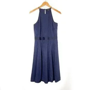 Banana Republic Polka Dot Paneled Fit Flare Dress Banana Republic Polka Dot Paneled Fit Flare Dress